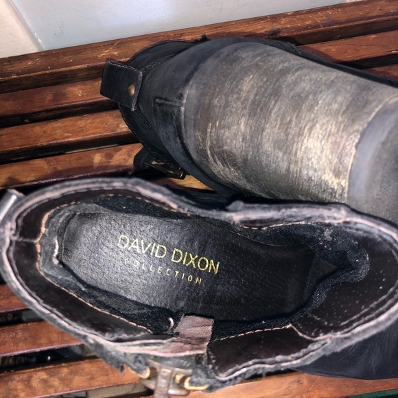 David Dixon Black Ankle Boots - Picture 4 of 5